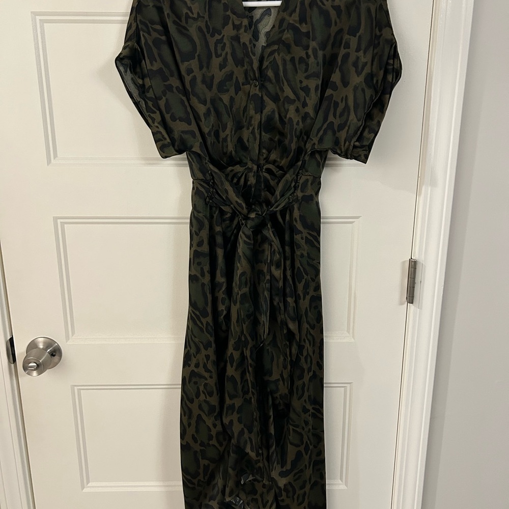 Steve Madden Dark Leopard Long Sleeve Dress
